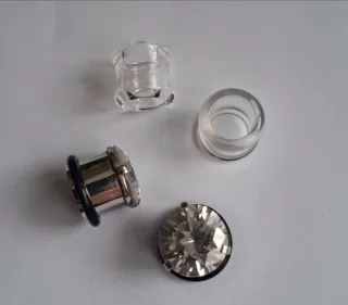 Set dilatación brillante/transparente 14mm