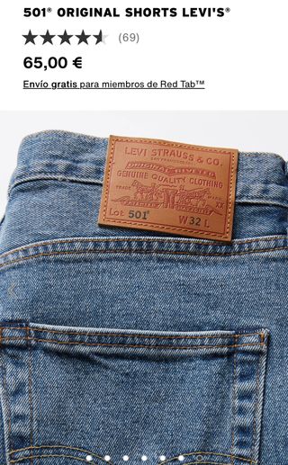 Shorts Levi's Hombre Azul