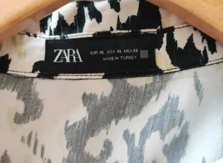 Camisa Zara Estampada Viscosa.