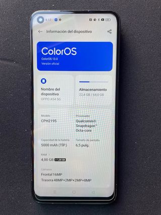 Lote 2 moviles: Oppo A54S 128GB y Oppo A54 5G 64GB