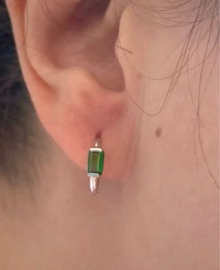 Pendientes Plata con Diopsido Verde