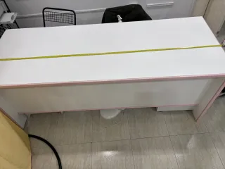 Mostrador Mesa para Negocio Blanco y Rosa