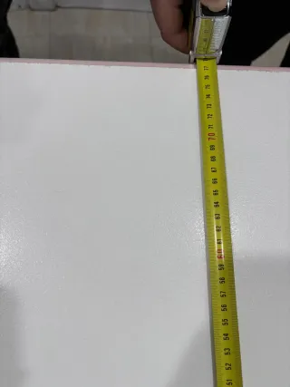 Mostrador Mesa para Negocio Blanco y Rosa