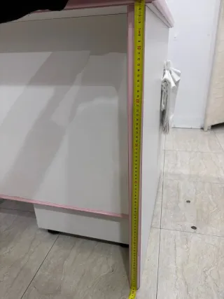 Mostrador Mesa para Negocio Blanco y Rosa