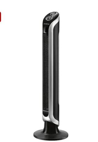 Ventilador Torre Rowenta Negro y Plata