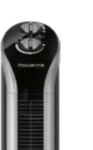 Ventilador Torre Rowenta Negro y Plata