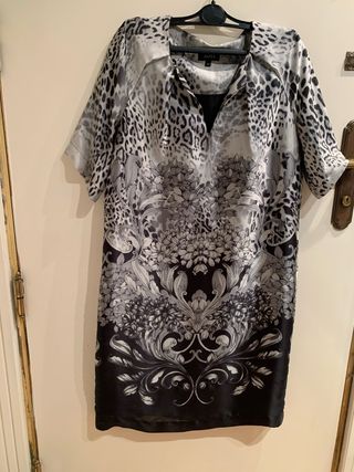 Vestido ANILA estampado leopardo y floral