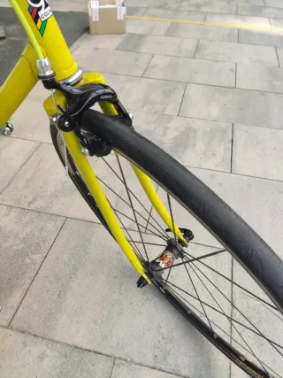 Bicicleta Clásica (pegatina Colnago) Amarilla