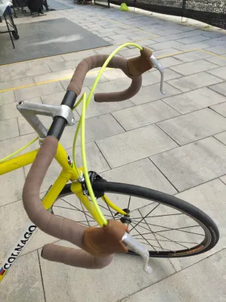 Bicicleta Clásica (pegatina Colnago) Amarilla