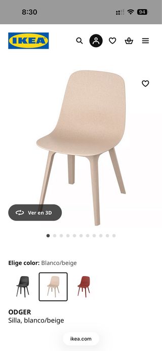 Silla IKEA ODGER Beige