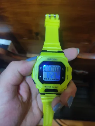 Relojes Sport Azul Celeste y Amarillo