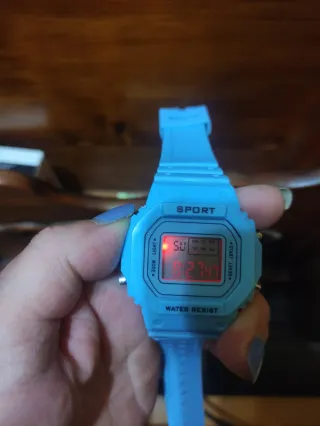 Relojes Sport Azul Celeste y Amarillo