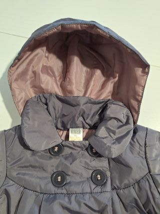 Abrigo morado niña ZARA 9/12 meses