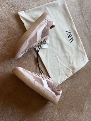 Zapatillas Zara rosas y beige