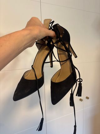 Zapatos tacón Primadonna negros atados