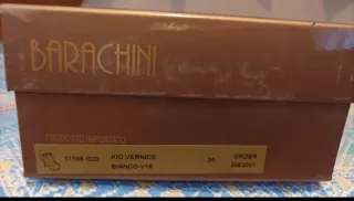 Scarpe Barachini Tg 35 Bianco/Oro