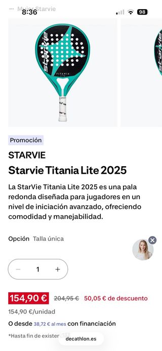 Pala Starvie Titania Lite Nueva