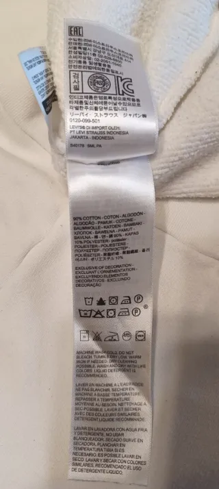 Felpa Levi's bianca con logo