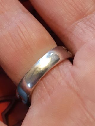 Anillo Plata 925 Gema Azul Vintage 11gr