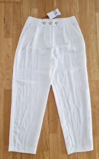 Pantalón Zara Blanco