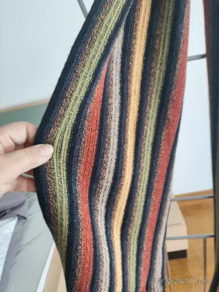 Camisa a cuadros con bufanda multicolor