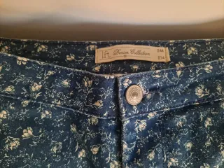 Pantalón vaquero mujer estampado floral