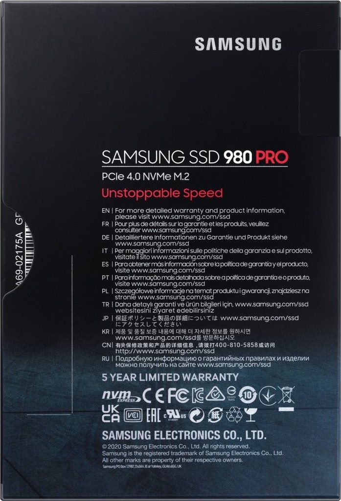 Samsung 980 PRO SSD 500GB PCIe 4.0 NVMe M.2 afbeelding 4