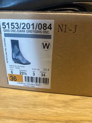 Botines de piel Zara