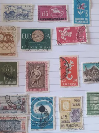 15 Francobolli Italiani Usati Anni '50-'60