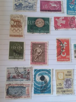 15 Francobolli Italiani Usati Anni '50-'60
