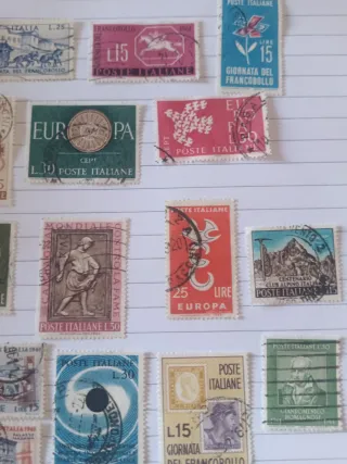 15 Francobolli Italiani Usati Anni '50-'60