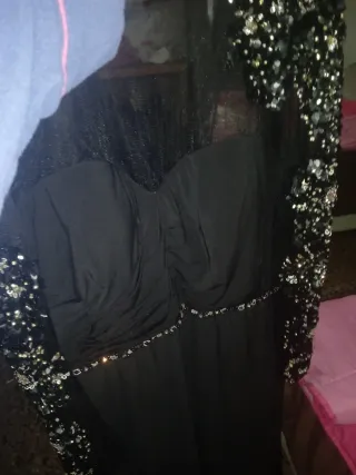 Abito da cerimonia blu con strass