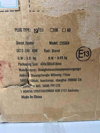 : Calentador Diesel Vevor CY5004