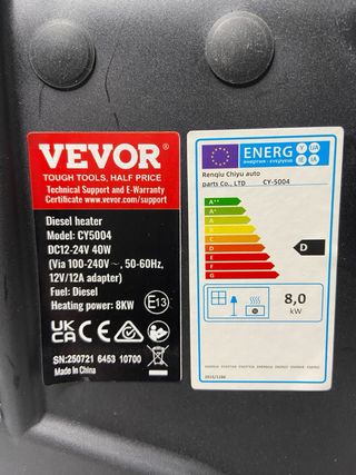 : Calentador Diesel Vevor CY5004