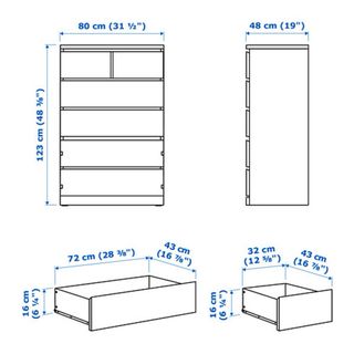Cómoda Cajonera IKEA Malm 6 cajones