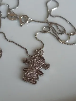 Collana Argento 925 Bambolina Brillante