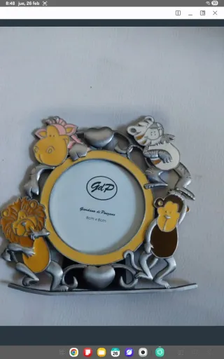 Marco fotos metal animales 8x8cm GdP