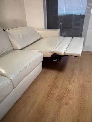 Sofá Natuzzi de Piel Beige