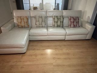 Sofá Natuzzi de Piel Beige
