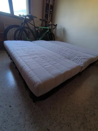 Divano letto Ikea Beige in tessuto