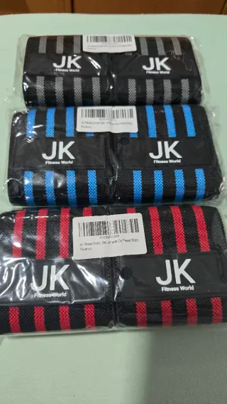 Muñequeras JK Fitness World Azul