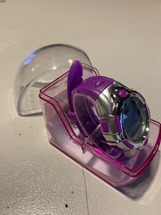 Reloj Digital Morado y Plateado