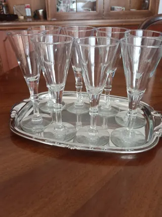 Set 8 Bicchieri Flute Vintage Anni 80