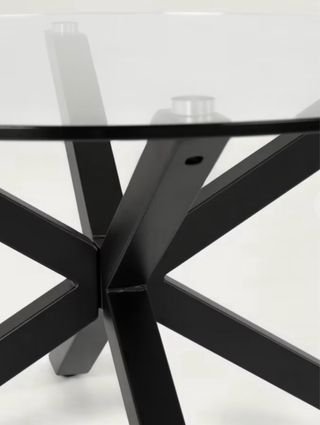 Mesa Comedor Redonda Cristal KaveHome 120cm NUEVA