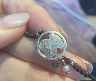 Pulsera Tous plata y cuarzo rosado original