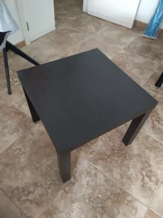 Mesa de centro + mesa auxiliar negras Ikea