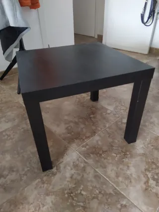 Mesa de centro + mesa auxiliar negras Ikea