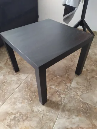 Mesa de centro + mesa auxiliar negras Ikea