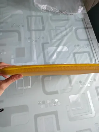 Set 4 cuscini ecopelle color ocra