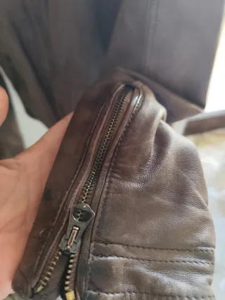 Giubbotto in pelle marrone